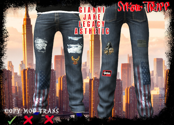 Second Life Marketplace American Pride Jeans 4TH OF JULY ONLY EXCLUSIVE